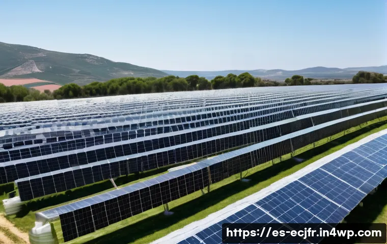 기후변화와 패션 산업의 관계 - A detailed, realistic scene of a sustainable textile factory in Spain powered by solar panels and wi...